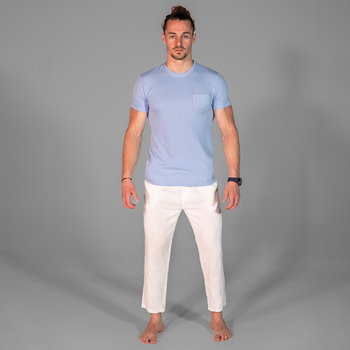 Textil Homem Champion Sweatshirt met raglanlogo in gebroken wit en marineblauw THEAD. JAMES TEE Azul