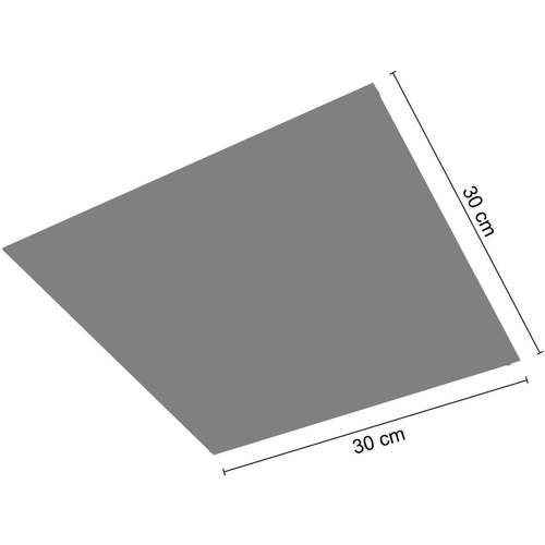 Tosel Plafon rectangular metal alumínio Prata