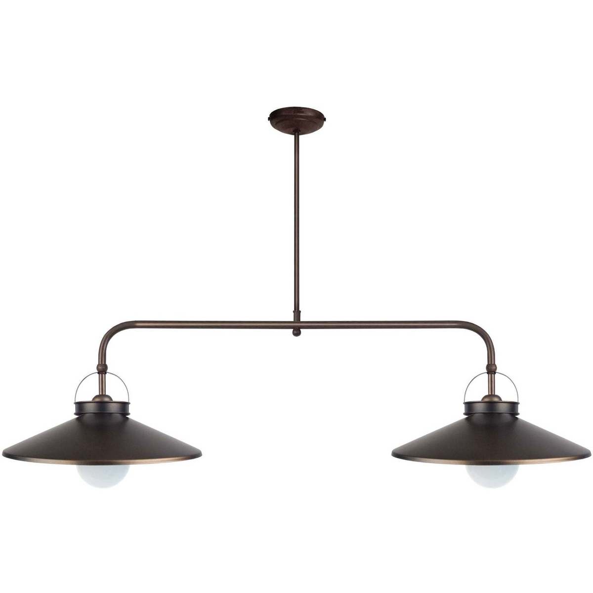 Casa Candeeiros de teto Tosel Candeeiro de Teto rectangular metal bronze Laranja
