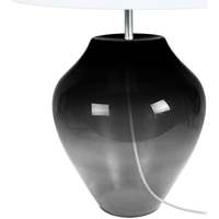 Casa Candeeiros de mesa Tosel Candeeiro de Mesa redondo vidro fumado e branco Preto