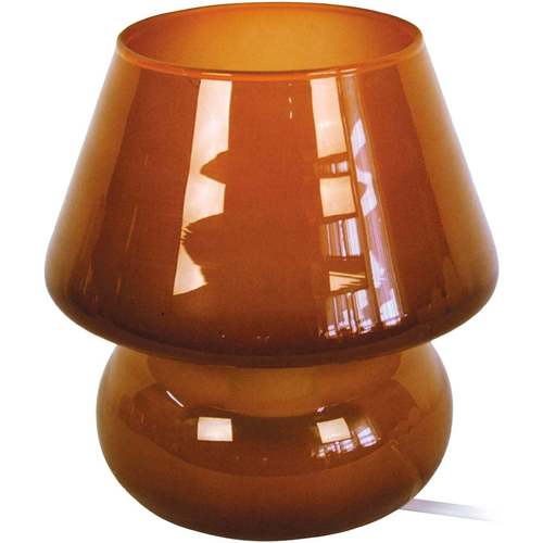 Casa Velas e Aromatizadores Tosel Candeeiro mesa de cabeceira redondo vidro castanho Castanho