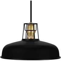 Casa Candeeiros de teto Tosel Suspensão redondo metal preto Preto