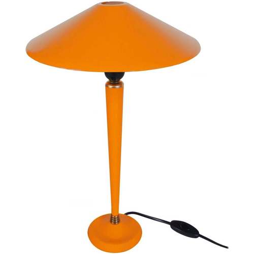 Casa Candeeiros de mesa Tosel Candeeiro mesa de cabeceira redondo metal laranja Laranja