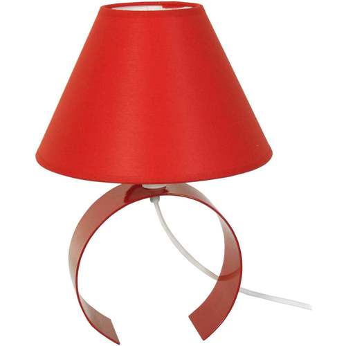 Casa Velas e Aromatizadores Tosel Candeeiro mesa de cabeceira redondo metal vermelho Vermelho