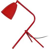 Casa Candeeiros de mesa Tosel Candeeiro de escritório redondo metal vermelho Vermelho