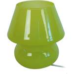 Candeeiro mesa de cabeceira redondo vidro verde