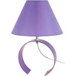 Candeeiro mesa de cabeceira redondo metal violeta