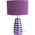 Candeeiros de mesa Tosel  Candeeiro mesa de cabeceira redondo vidro violeta