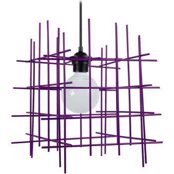 Casa Candeeiros de teto Tosel Suspensão cuadrado metal violeta Violeta