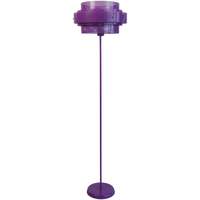 Casa Candeeiros de Pé Tosel Candeeiro pé alto redondo metal violeta Violeta