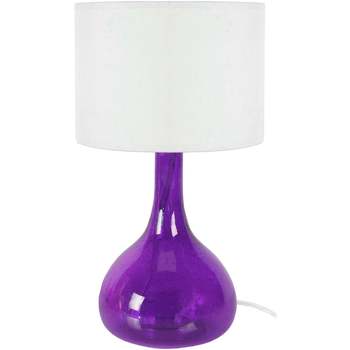 Tosel Candeeiro mesa de cabeceira redondo vidro violeta e branco Violeta