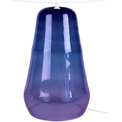 Casa Candeeiros de mesa Tosel Candeeiro mesa de cabeceira redondo vidro violeta e branco Violeta