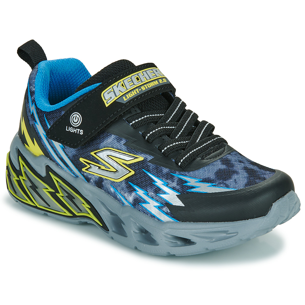 Sapatos Rapaz Sapatilhas Skechers LIGHT STORM 2.0 Preto / Amarelo