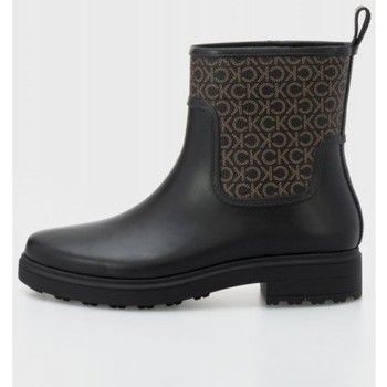 Sapatos Mulher Botins Calvin Klein Brand JEANS RAIN BOOT W/FLC-MONO Preto