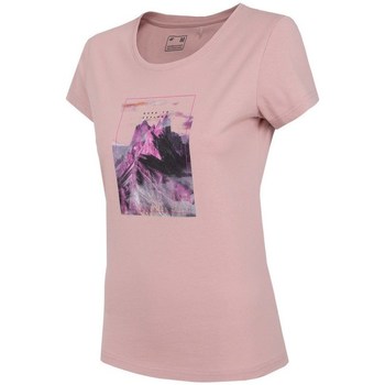 Textil Mulher T-Shirt mangas curtas 4F TSD060 Rosa