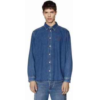 Textil Homem Camisas mangas comprida Diesel A03534 D-SIMPLY-0EGAI Azul