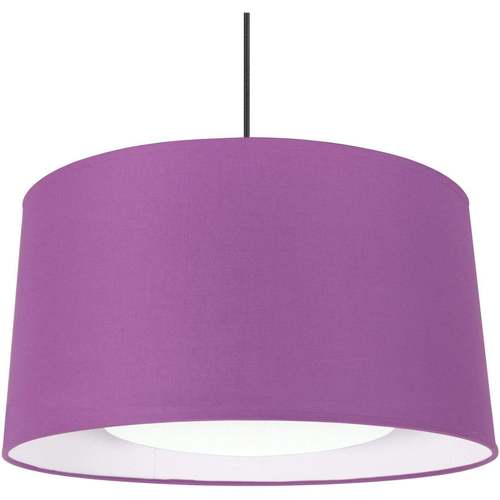 Casa Candeeiros de teto Tosel Suspensão redondo tecido violeta e transparente Violeta