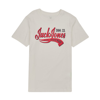 Textil Rapaz T-Shirt mangas curtas Jack & Jones JJELOGO TEE SS NECK 2 COL JNR Branco