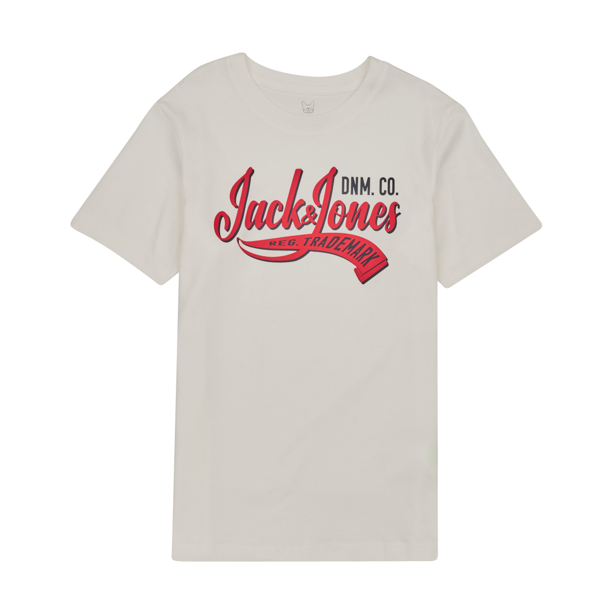 Textil Rapaz T-Shirt Swoosh mangas curtas Jack & Jones JJELOGO TEE SS NECK 2 COL JNR Branco