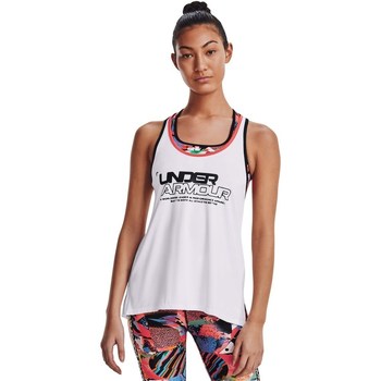 Textil Mulher T-Shirt mangas curtas Under Gry Armour Knockout CB Graphic Branco