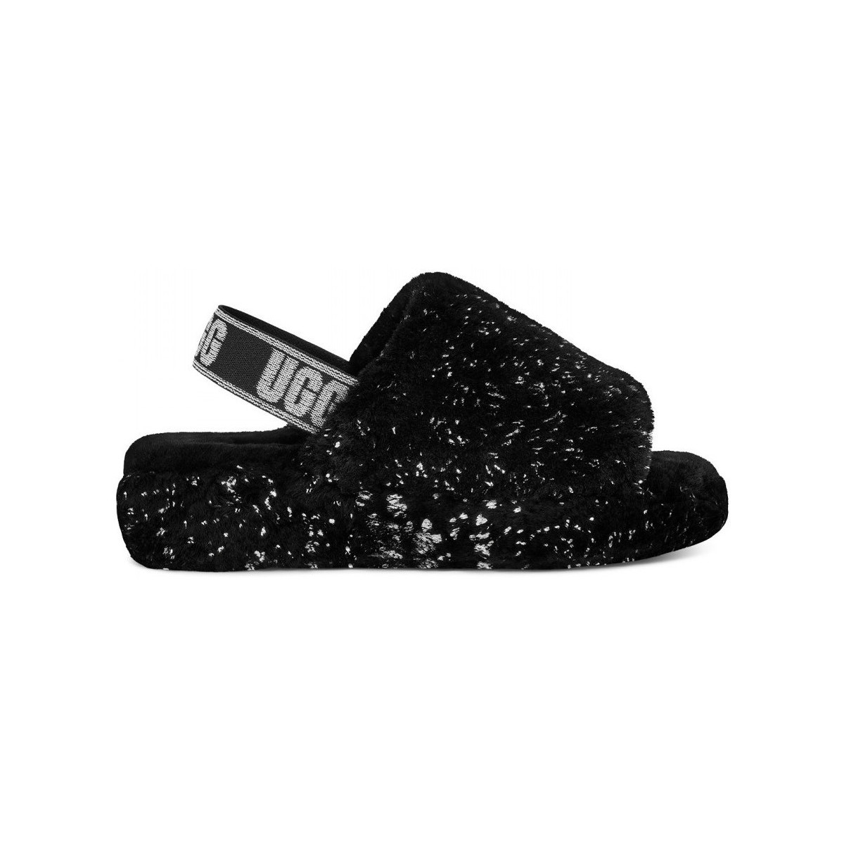 Sapatos Mulher Sandálias UGG W fluff yeah metallic sparkle Preto