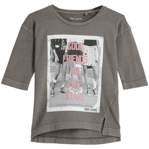 Textil Rapariga T-shirts pigment-dyed e Pólos Teddy Smith  Cinza