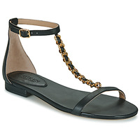 Sapatos Mulher Sandálias Lauren Ralph Lauren ELISE-SANDALS-FLAT SANDAL Preto