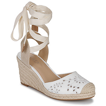 Sapatos Mulher Sandálias Lauren Ralph Lauren PAISLEE EYLT-ESPADRILLES-WEDGE Branco