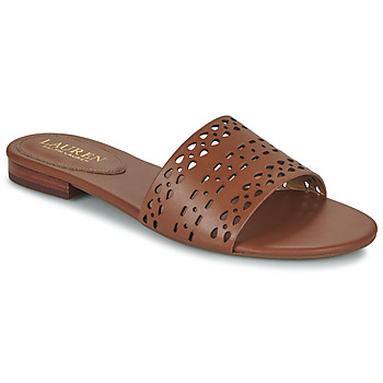 Sapatos Mulher Chinelos Lauren Ralph Lauren ANDEE-SANDALS-FLAT SANDAL Conhaque