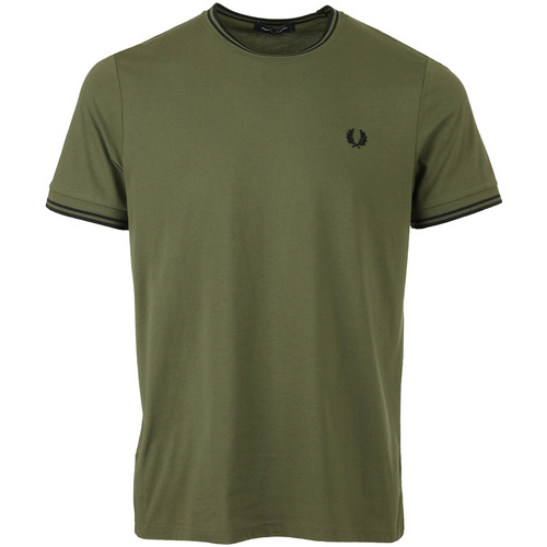 Textil Homem T-Shirt mangas curtas Fred Perry Twin Tipped Verde