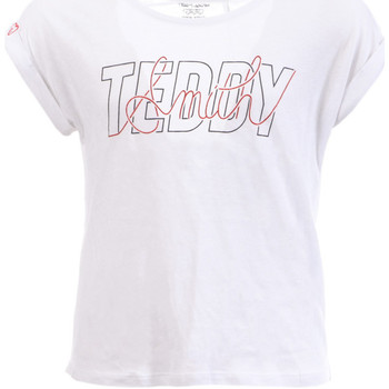 Textil Rapariga T-shirts e Pólos Teddy Smith  Branco