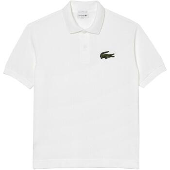 Textil lacoste blue embroidered logo polo shirt Lacoste  Branco
