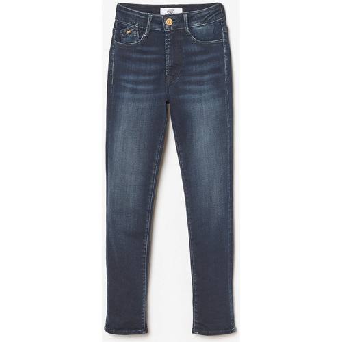 Textil Rapariga Calças de ganga Polos mangas curtaises Jeans  power skinny cintura alta, comprimento 34 Azul