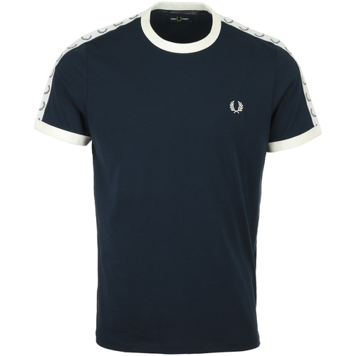 Textil Homem Loose Fit Crew Sweatshirt Fred Perry Taped Ringer Tee-Shirt Azul