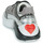 Sapatos Mulher Sapatilhas Love Moschino SUPERHEART Preto / Branco / Prateado