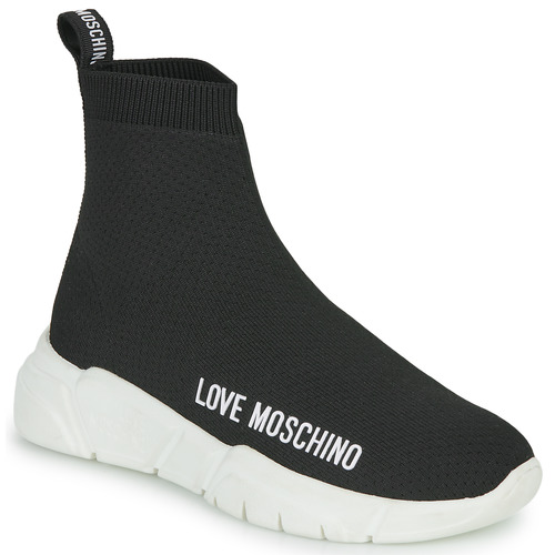 Sapatos Mulher Strass Mesh & Glitter Love Moschino LOVE MOSCHINO SOCKS Preto