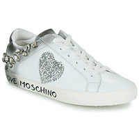 Sapatos Mulher Sapatilhas Love Moschino FREE LOVE Branco / Cinza