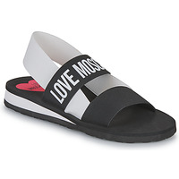 Sapatos Mulher Sandálias Love Moschino ELASTIC BICOLOR Preto / Branco