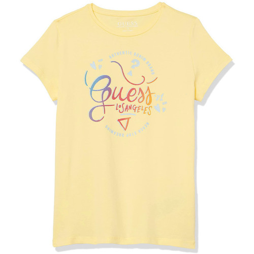 Textil Rapariga T-Shirt mangas curtas Guess LATTE  Amarelo