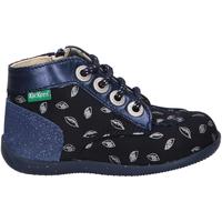 Sapatos Criança Sapatos & Richelieu Kickers 879058-10 BONZIP-2 NUBUCK LEAVE Azul