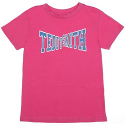 Textil Rapariga T-Shirt mangas curtas Teddy Smith  Rosa