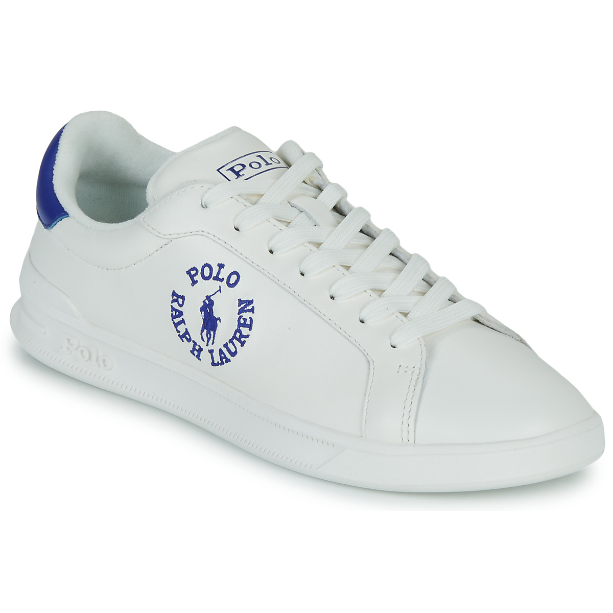 Sapatos Sapatilhas pens Polo Ralph Lauren HRT CRT CL-SNEAKERS-LOW TOP LACE Branco / Azul