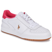 Sapatos Mulher Sapatilhas Polo Ralph Lauren POLO CRT PP-SNEAKERS-LOW TOP LACE Branco / Rosa