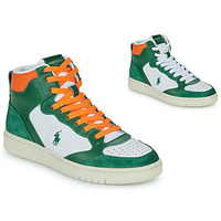 Sapatos Sapatilhas de cano-alto Polo Ralph Lauren POLO CRT HGH-SNEAKERS-HIGH TOP LACE Verde / Branco / Laranja