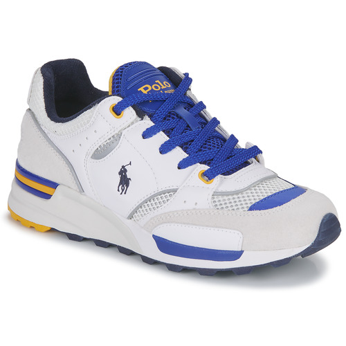 Sapatos Sapatilhas Polo Court High TRACKSTR 200-SNEAKERS-LOW TOP LACE Branco / Azul / Amarelo