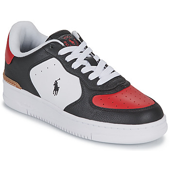 Sapatos Sapatilhas Polo Ralph Lauren MASTERS CRT-SNEAKERS-LOW TOP LACE Preto / Branco / Vermelho