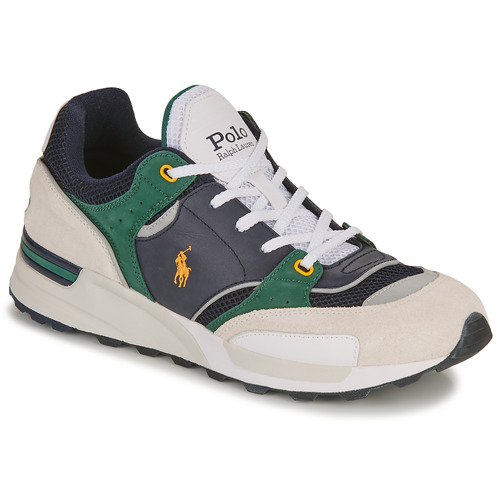 Sapatos Homem Sapatilhas Polo Waggle Ralph Lauren TRACKSTR 200-SNEAKERS-LOW TOP LACE Branco / Marinho / Verde