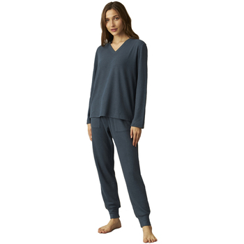 Textil Mulher Pijamas / Camisas de dormir J And J Brothers JJBCP1602 Azul