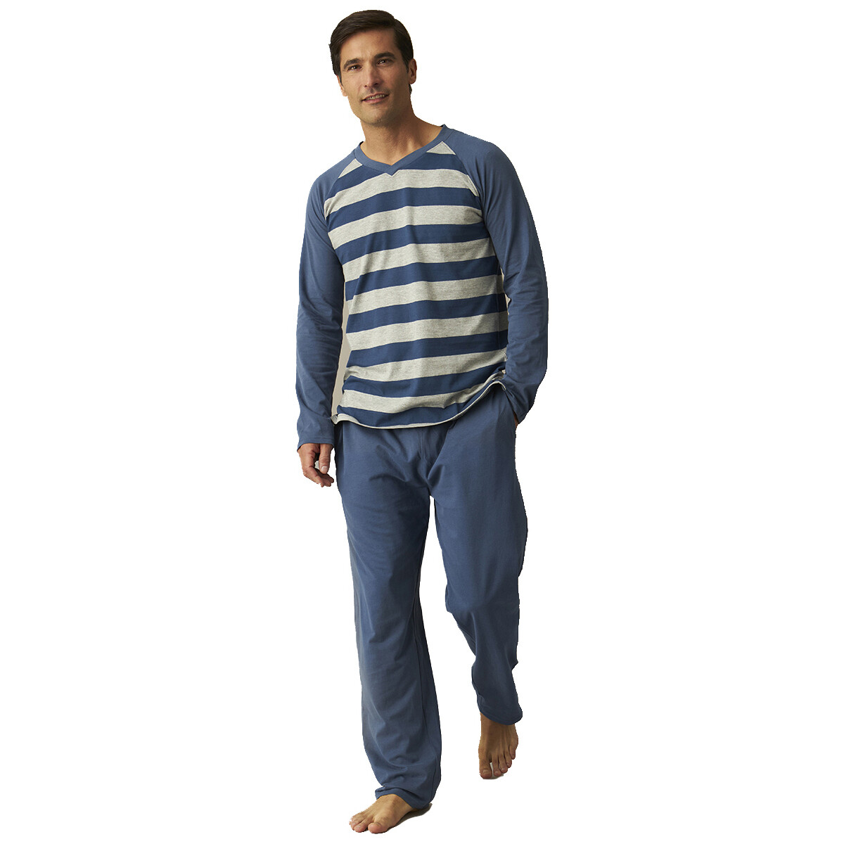 Textil Homem Pijamas / Camisas de dormir J&j Brothers JJBCP5800 Azul