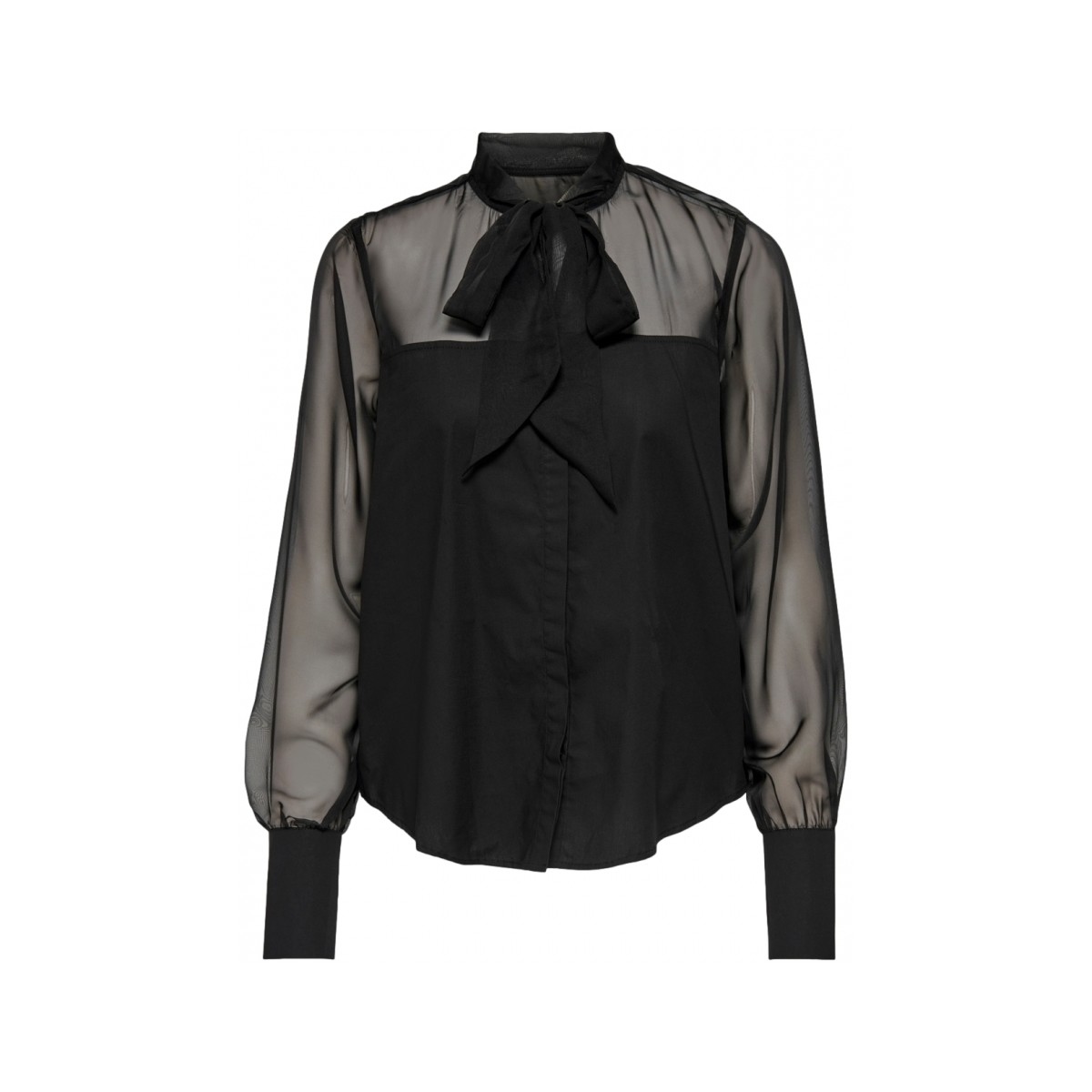 Textil Mulher Camisolas e casacos de malha La Strada Camisa Costel L/S - Black Preto